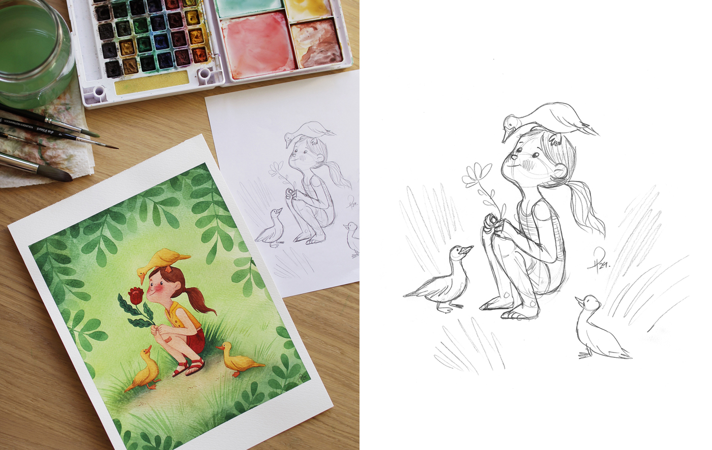 duck-girl-illustration-hanna-petersson-3